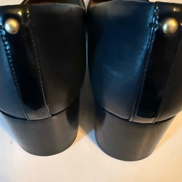 Tory Burch Black Leather Low Block Heel - Picture 5 of 5